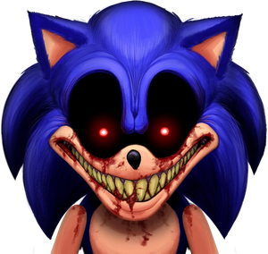 2011X, or Sonic.EXE, looking at the screen.